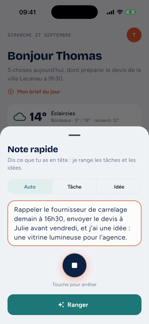 Tu dictes